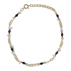 Collier Chaîne Plaquée Or – Pierre fine d'Onyx noir