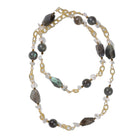 Sautoir Chaîne Plaquée Or – Pierre de Labradorite