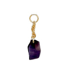 Pendientes de amatista y cadena de oro