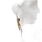 Citrine and Gold Chain Earrings