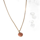 Collier Chaîne plaquée or - Pendentif en forme de coeur Pierre de Soleil