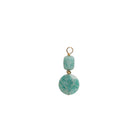 Charms pierre ronde ciselée et pierre rectangulaire - Amazonite
