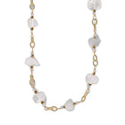 Collier Chaîne Plaquée Or – Pierre de Cristal de roche