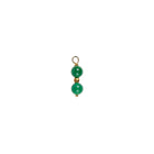 Dijes de dos piedras redondas - Ágata verde
