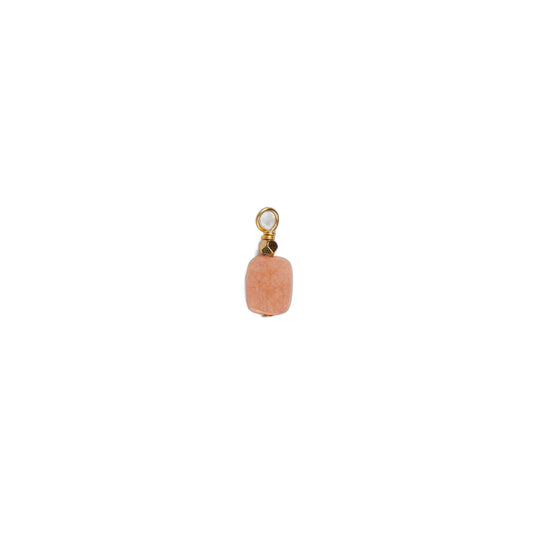 Charms pierre rectangulaire - Quartz fraise