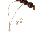 Collier Chaîne plaquée or - Pendentif en forme de coeur Pierre de Lune
