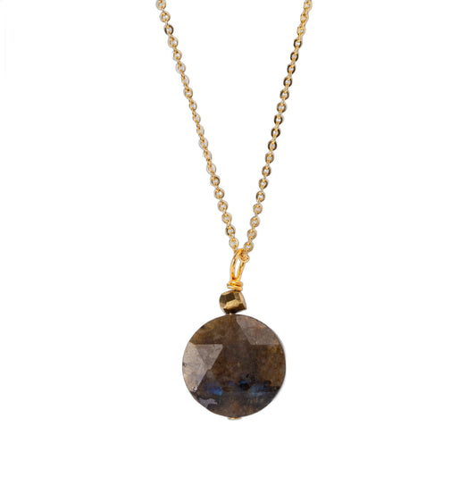 Collier avec Pendentif Pierre de Labradorite