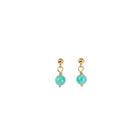Clous d’Oreilles Plaqués Or – Amazonite